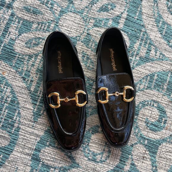 Jeffrey Campbell Addie Bit Black Patent Leather - Size 5 - Picture 2 of 6